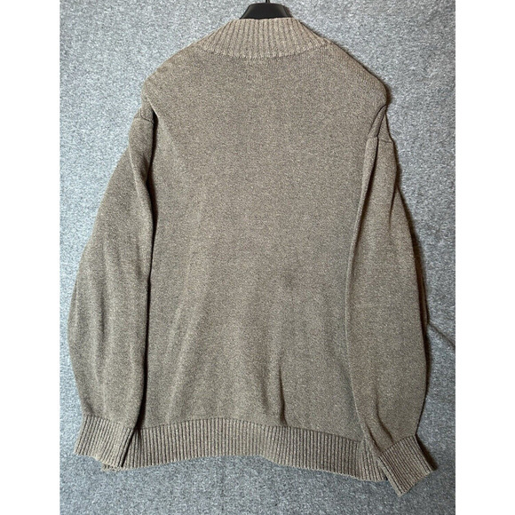 Dockers Sweater Mens Large 1/4 Zip Brown Mock Neck Long Sleeve Preppy Outdoor - Picture 5 of 8